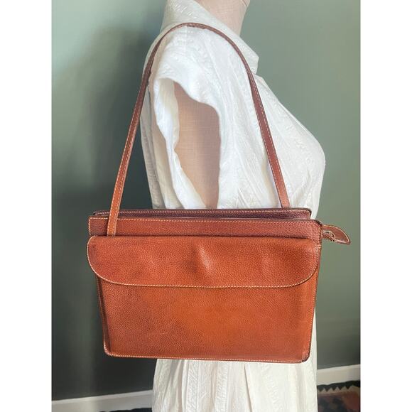 Furla Tan Leather Handbag. Made in Italy. Velvet lining. Great condition. - Picture 1 of 8